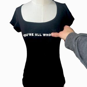 BELLA | THE WELL DETROIT MI "your all who@!s" SHORT SLEEVE SCOOP NECK FITTED TEE